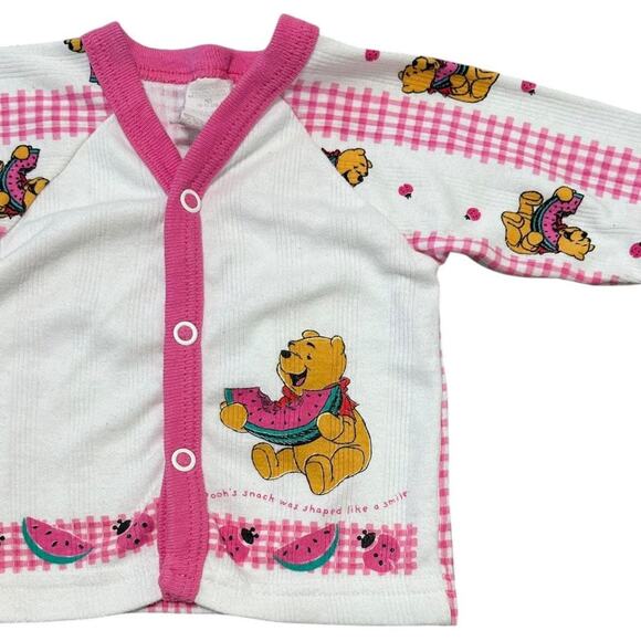 Winnie the Pooh 90’s Watermelon Smile Cardigan Sweater - Picture 5 of 7